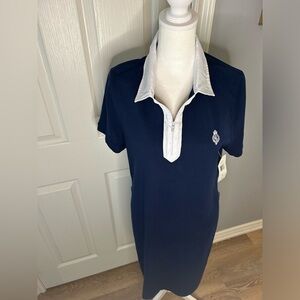 🏌️‍♀️NWT Vintage Lauren Active by Ralph Lauren Navy/White Golf Dress Size XL💙